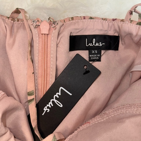 #518 LULUS Cascading Crush Pink Floral Dress size XS NWT - Picture 12 of 13